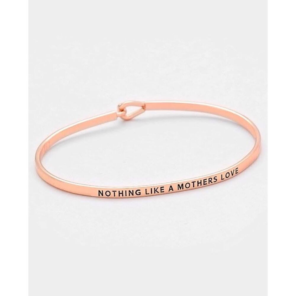 New Womens Boutique Nothing Like a Mothers Love Hook Bracelet in Rose Gold